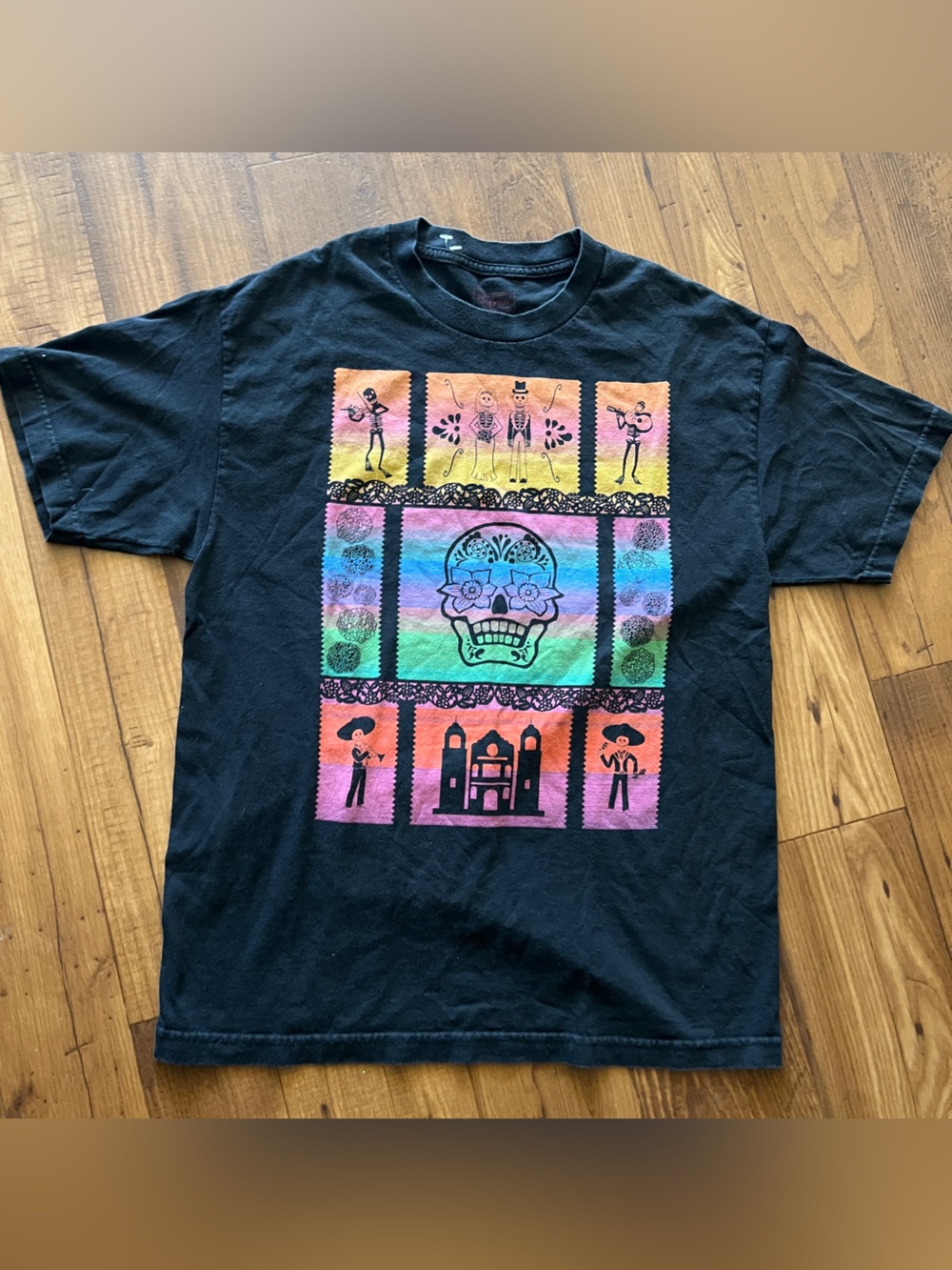 Pendleton Day Of The Dead T-Shirt Mens Size Large Skull Día De Los Muertos